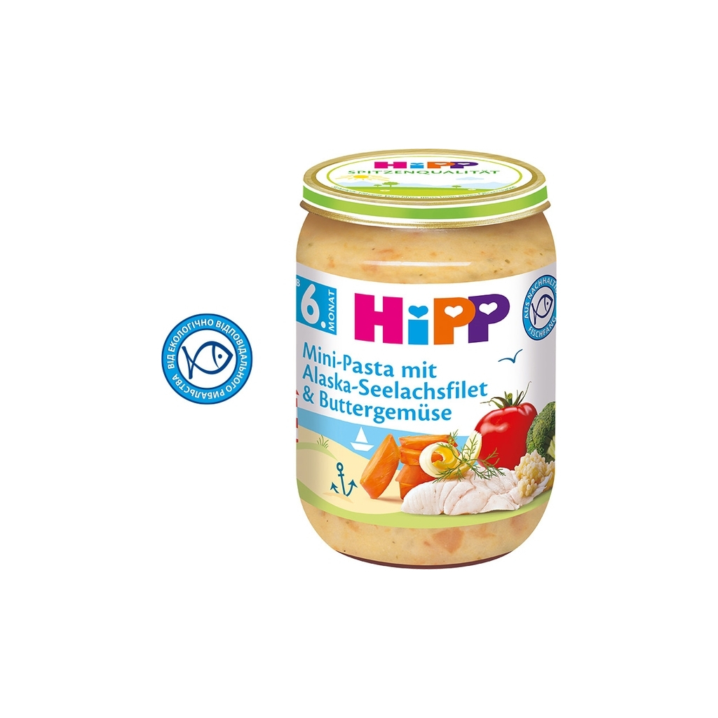 Дитяче пюре HiPP Овочі з морською рибою, 190 г (4062300261563) - изображение 2