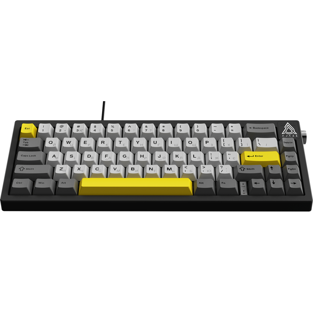 Клавіатура Ajazz AK650 Moon Yellow Switch USB UA Black/Grey/Yellow (AK650-MY-GWY) - изображение 4