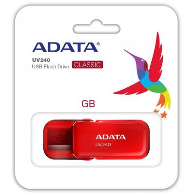 USB флеш накопичувач ADATA 16GB UV240 Red USB 2.0 (AUV240-16G-RRD) - зображення 3