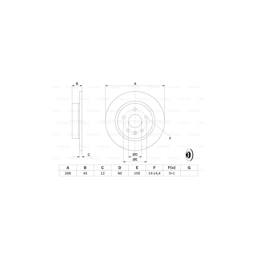 Гальмівний диск Bosch 0 986 479 645 - изображение 5