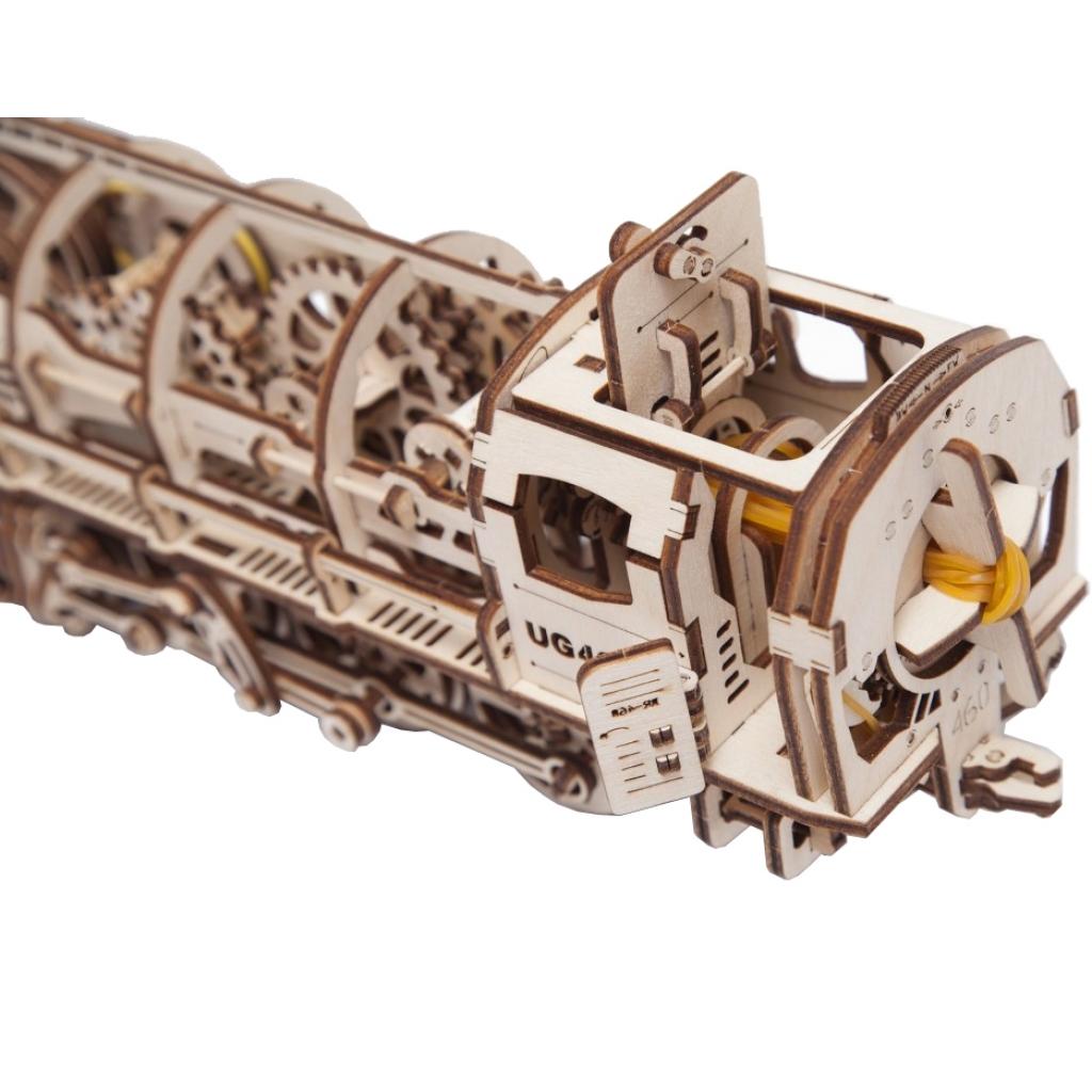 Збірна модель Ugears механічний Локомотив з тендером (70012) - зображення 2