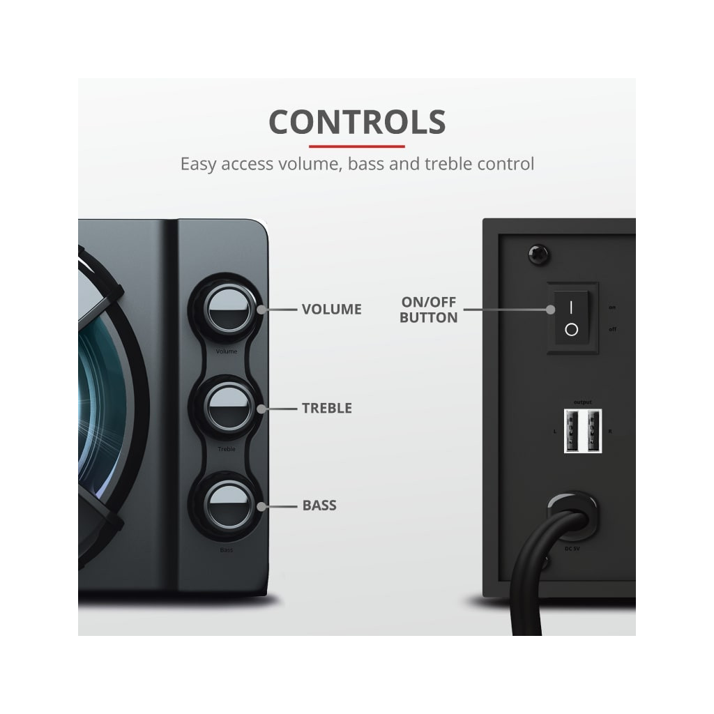 Акустична система Trust Ziva RGB Black (23644) - зображення 10