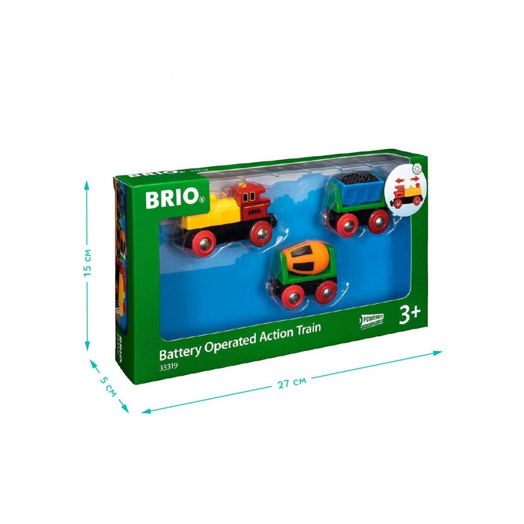 Залізниця Brio Товарний потяг на батарейках, 3 елементи (33319) - зображення 5