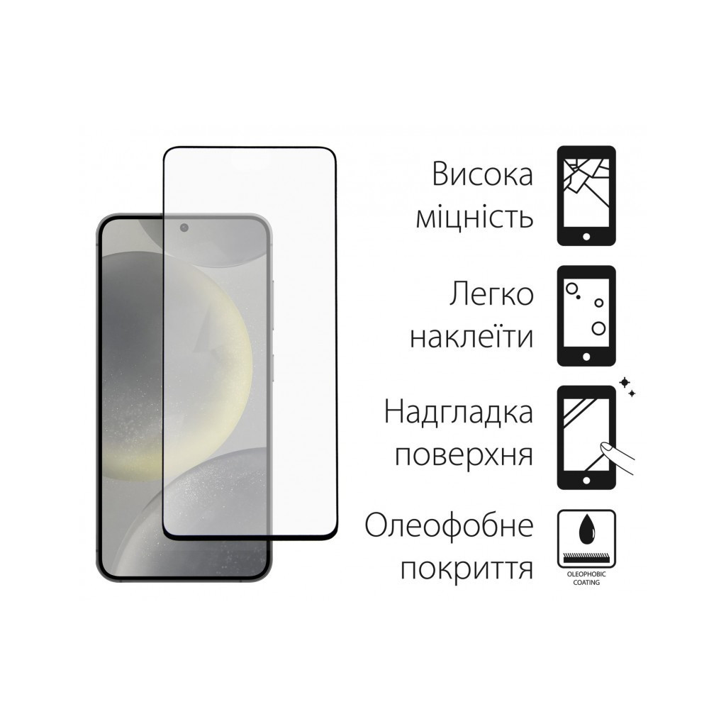 Скло захисне Dengos Full Glue Samsung Galaxy S24 (black) (TGFG-351) - зображення 2