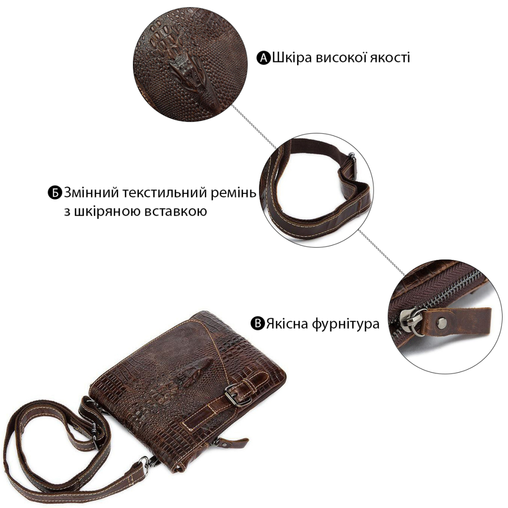 Сумка Vintage Коричнева (20038) - зображення 4