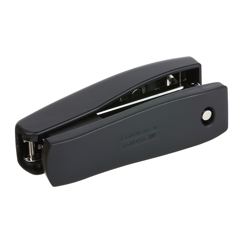 Степлер Buromax пластиковий, 20 аркушів, (скоби №24;26), 123 х 36 х 52 мм, чорний (BM.4201-01) - зображення 4