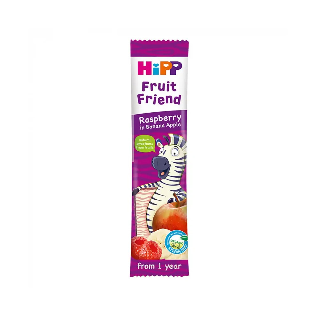 Батончик дитячий HiPP фруктово-злаковий малина, банан, яблуко 23 г (1999031) - зображення 1