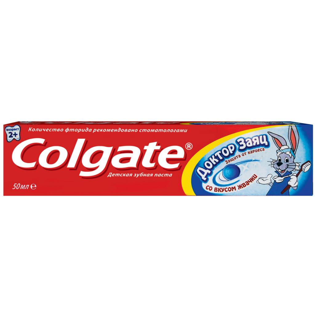 Дитяча зубна паста Colgate детская Доктор Заяц со вкусом Жевательной резинки 50 мл (4606144005381) - зображення 1