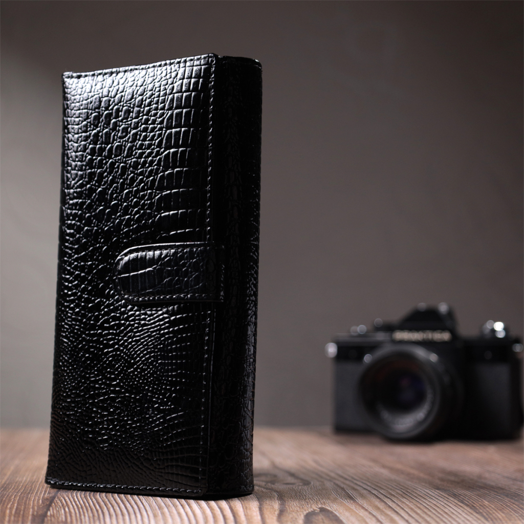 Гаманець ST Leather Шкіряний Чорний (22683) - зображення 10