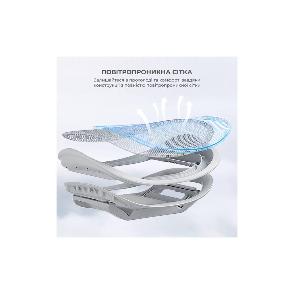 Крісло ігрове Sihoo Xallking X5C Mesh Grey (X5FC-N101) - зображення 11