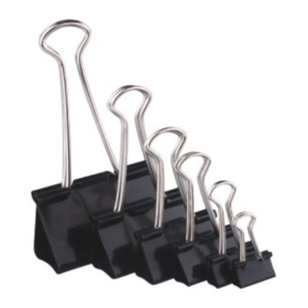 Біндер металевий H-Tone 32 мм, 12 шт ,чорні (BIND-HT-JJ40316-32) - зображення 1