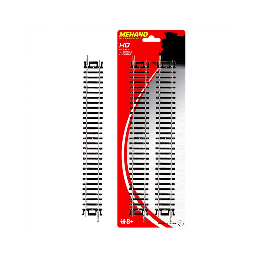Залізниця Mehano Набір рейок (прямі, довгі) (6418020) - зображення 1