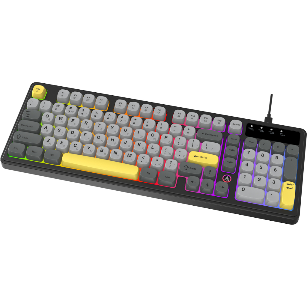 Клавіатура Ajazz AF98 USB UA Black/Grey/Yellow (AF98-BGY) - зображення 3