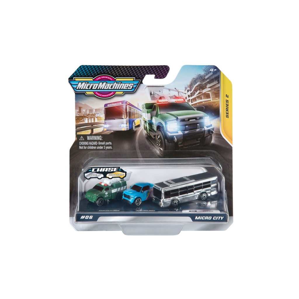 Машина Micro Machines Срібний - Автобусні перегони , 3 шт (6606609) - зображення 1