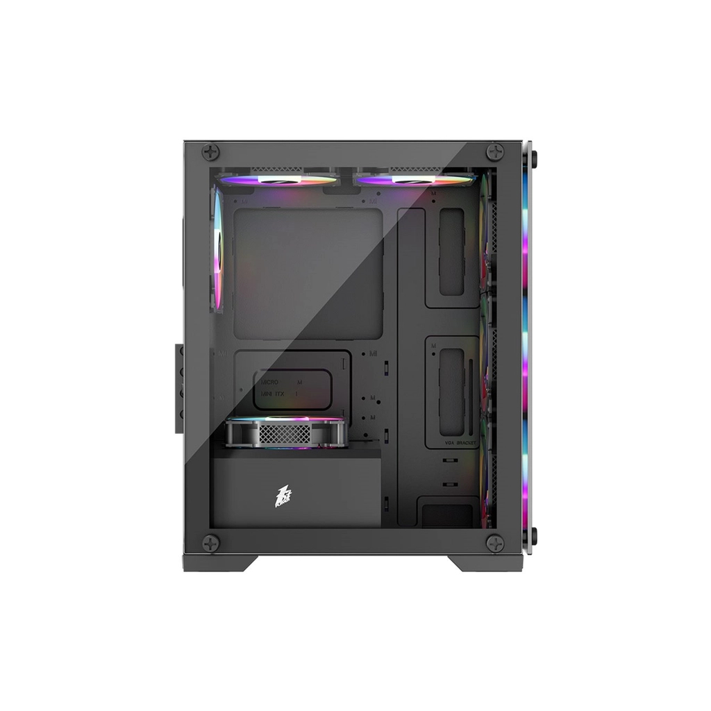 Корпус 1stPlayer X2-M-BK-4F1 - зображення 3