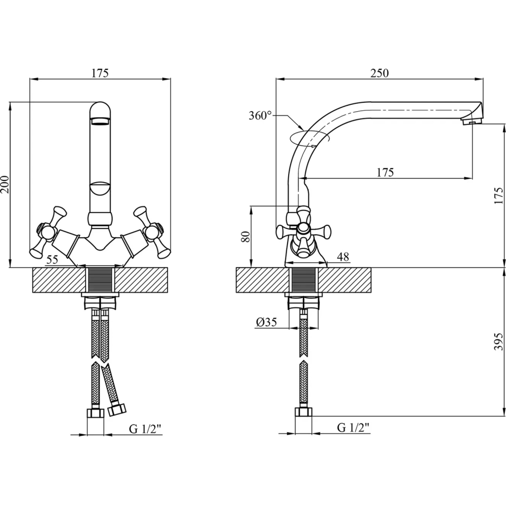 Змішувач Kroner Rhein-C033 (CV018075) - зображення 7