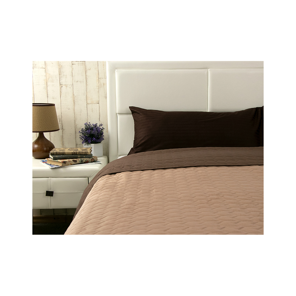 Подушка Руно Силіконова Spanish Style 40х80 см з сатиновою коричневою наволочкою (307Spanish style_brown) - зображення 7