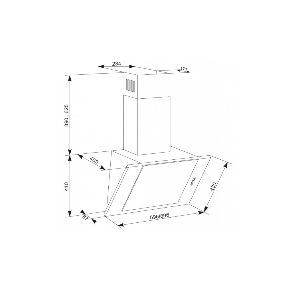 Витяжка кухонна Eleyus Titan A 1200 LED SMD 90 IS+BL - изображение 12