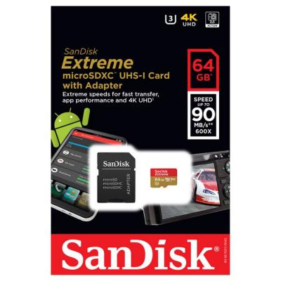 Карта пам'яті SanDisk 64GB microSDXC Class10 UHS-I V30 4K Extreme (SDSQXVF-064G-GN6MA) - зображення 5