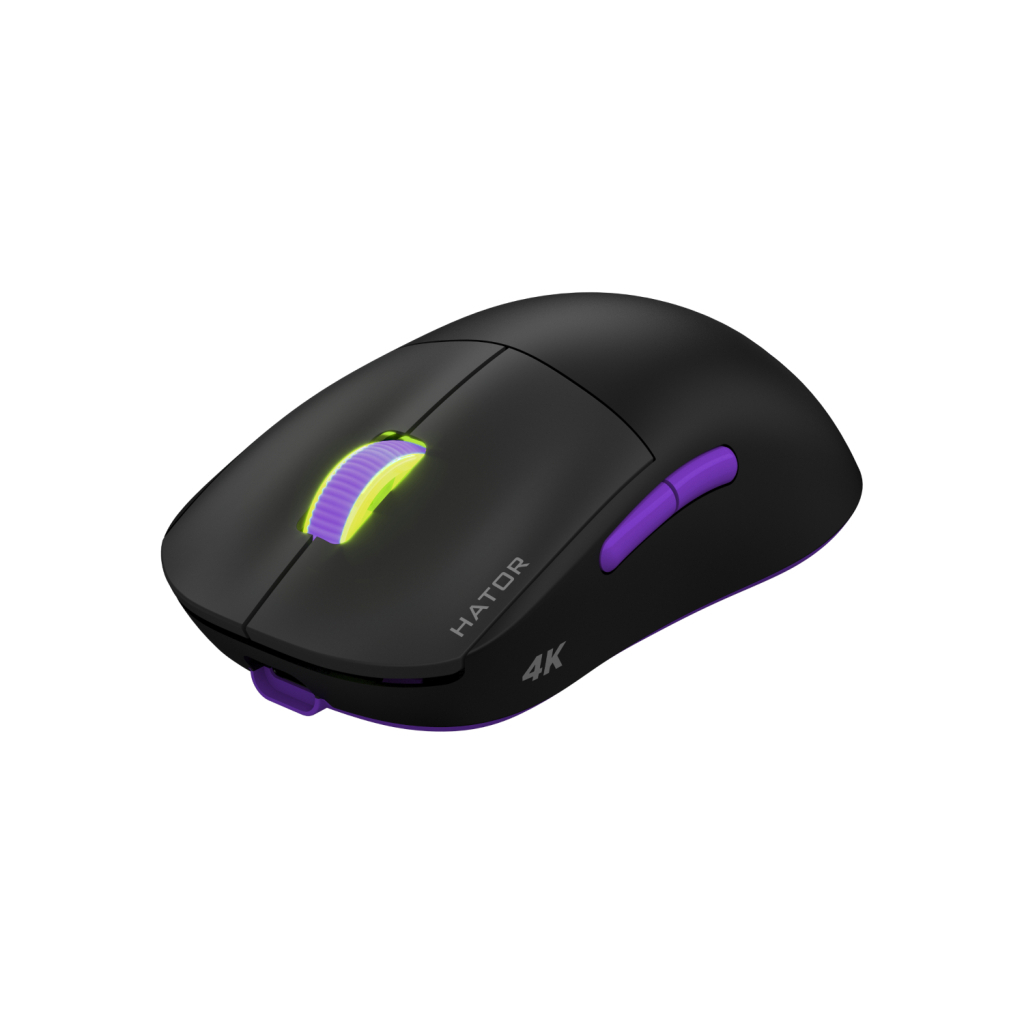 Мишка Hator Quasar 2 Ultra 4K Wireless/Bluetooth/USB Black/Lilac (HTM570BL) - зображення 2