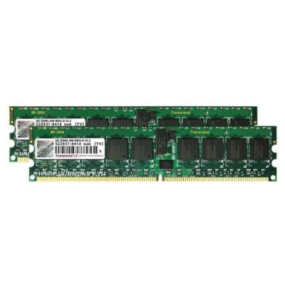 Модуль пам'яті для комп'ютера DDR2 4GB (2x2GB) 400 MHz Transcend (TS4GIB4792) - зображення 1