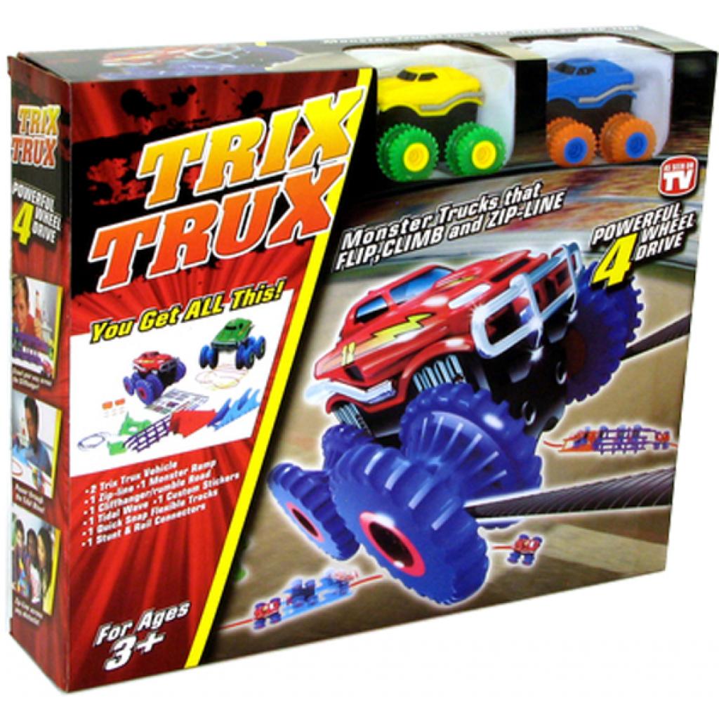 Машина Trix Trux набір 2 машинки з трасою синя і жовта (JLT-AS332BY) - зображення 3