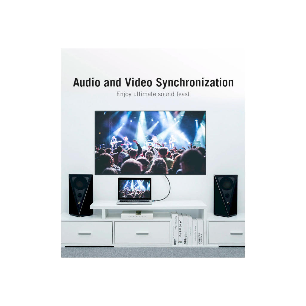 Кабель мультимедійний HDMI to HDMI 15.0m V2.0 4K 30Hz PVC Vention (VAA-M02-B1500) - зображення 4