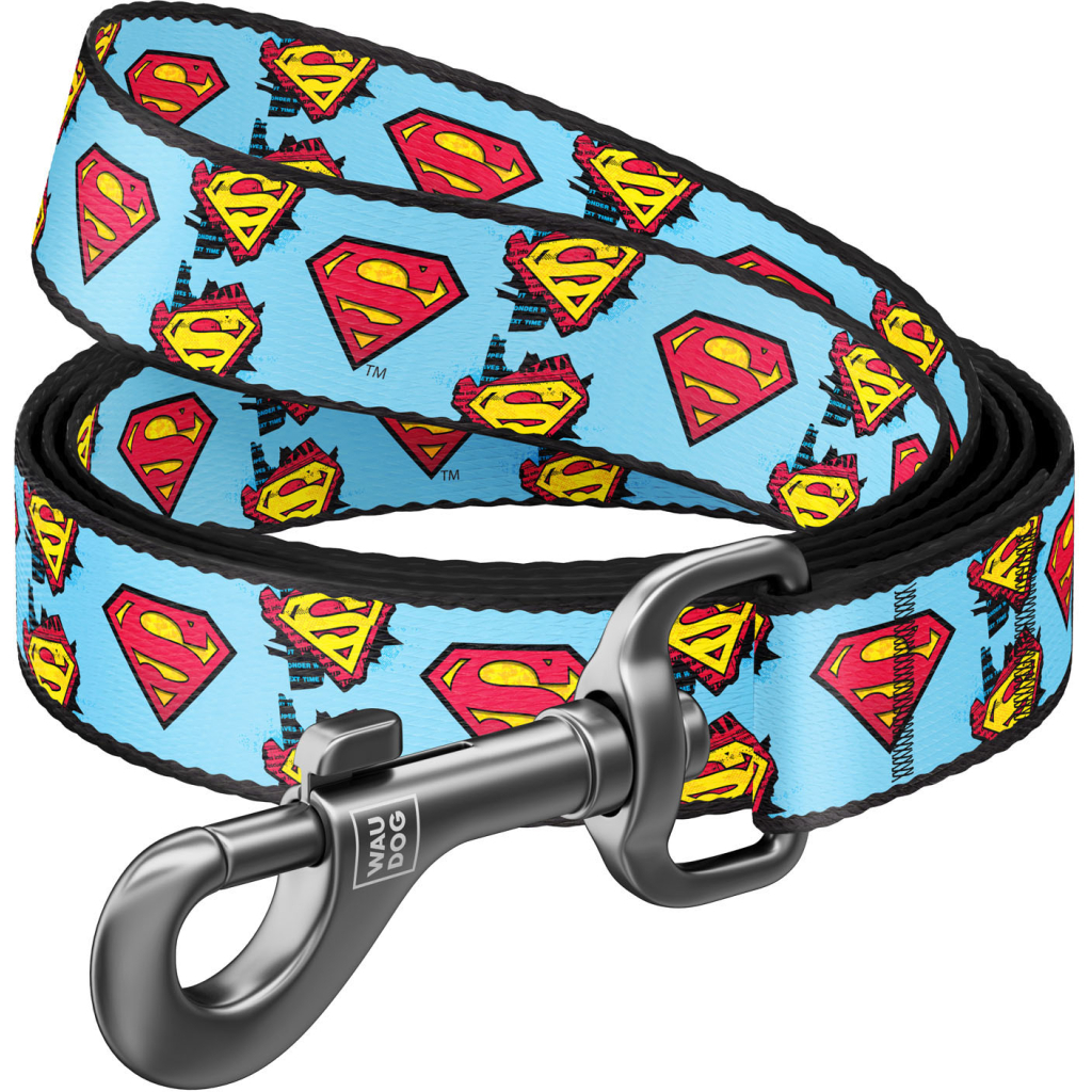 Повідець для собак WAUDOG Nylon "Супермен" L Ш 25 мм (0125-2005) - зображення 1