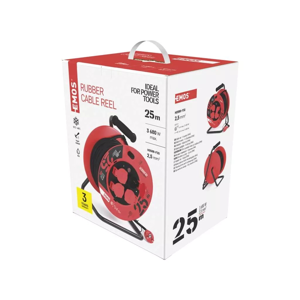 Мережевий подовжувач EMOS P19625, 25m, 2.5mm2 (P19625) - зображення 8