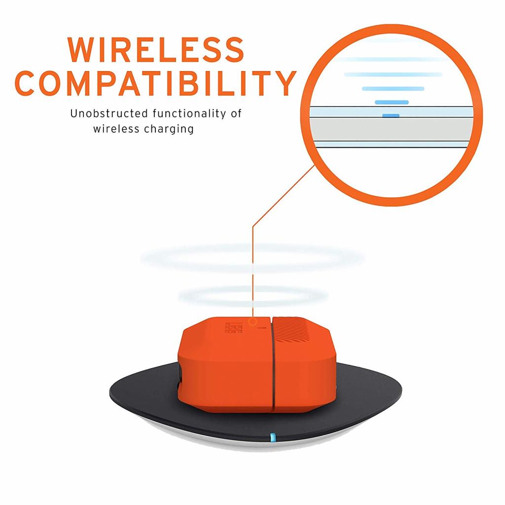 Чохол для навушників UAG для Airpods Pro Silicone Orange/Black (10225K119740) - зображення 8