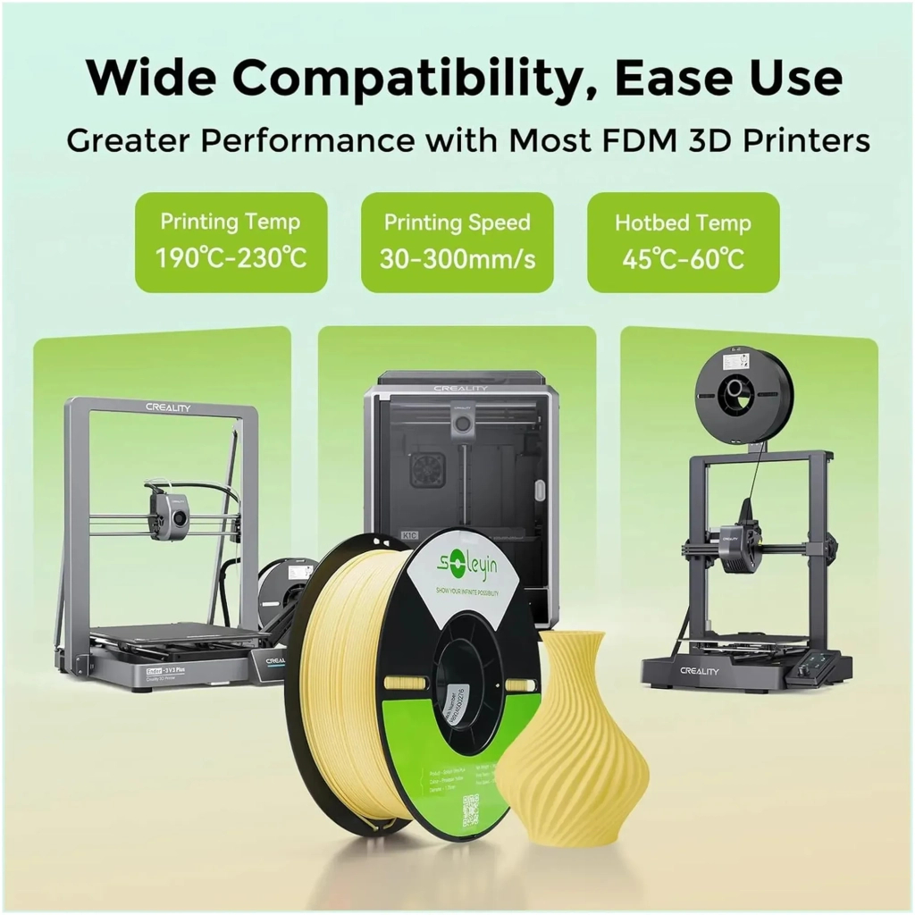 Пластик для 3D-принтера Creality Soleyin 1кг, 1.75мм, yellow pineapple (3301010506) - зображення 7