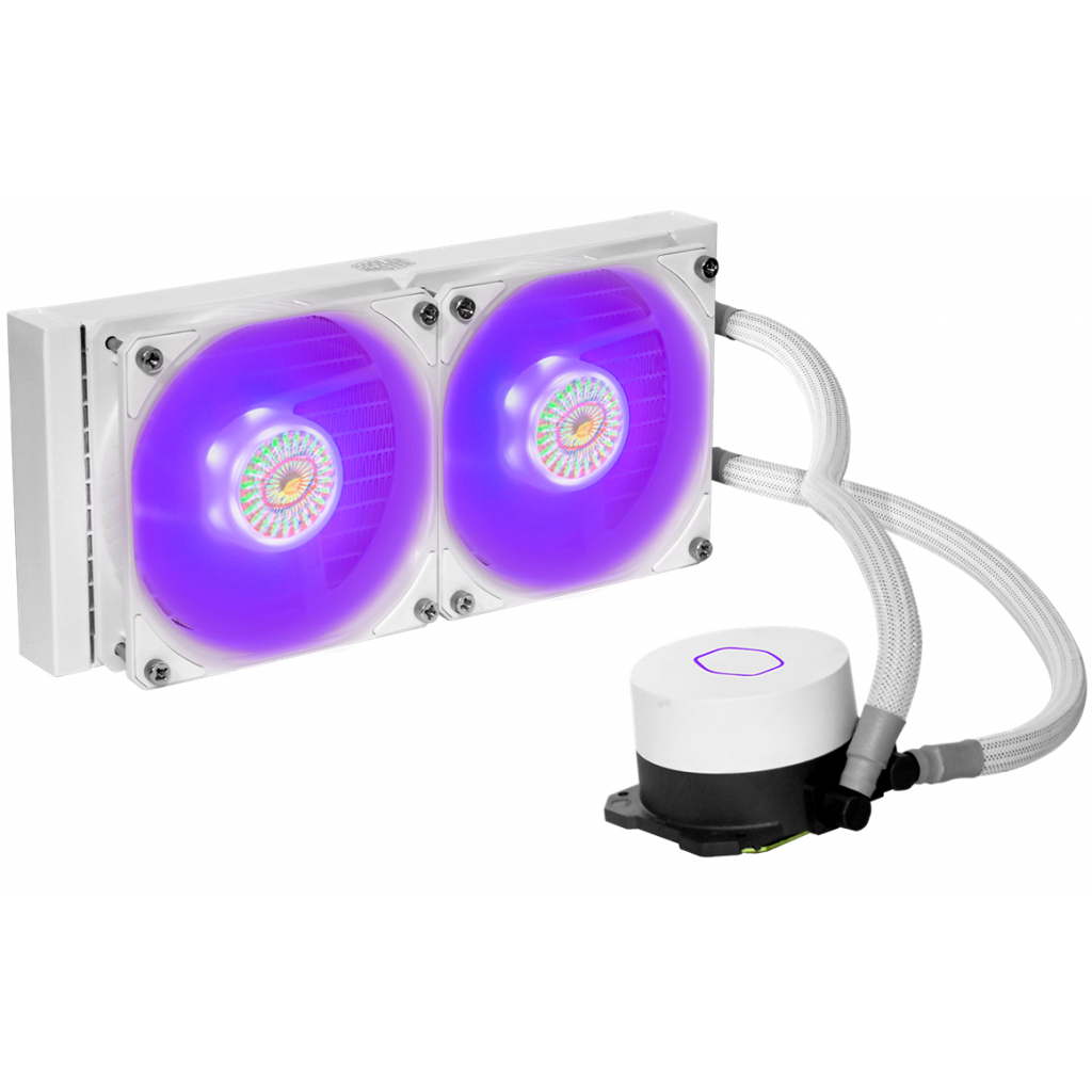 Система рідинного охолодження CoolerMaster MasterLiquid ML240L V2 RGB White Edition (MLW-D24M-A18PC-RW) - зображення 2
