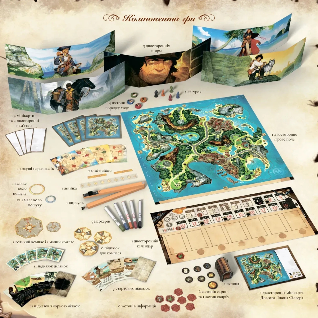 Настільна гра WoodCat Острів Скарбів (Treasure Island) (укр.) (ВР_ОС) - зображення 4