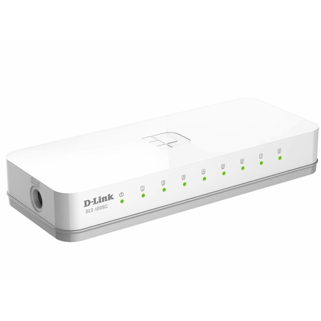 Комутатор мережевий D-Link DES-1008C - зображення 3