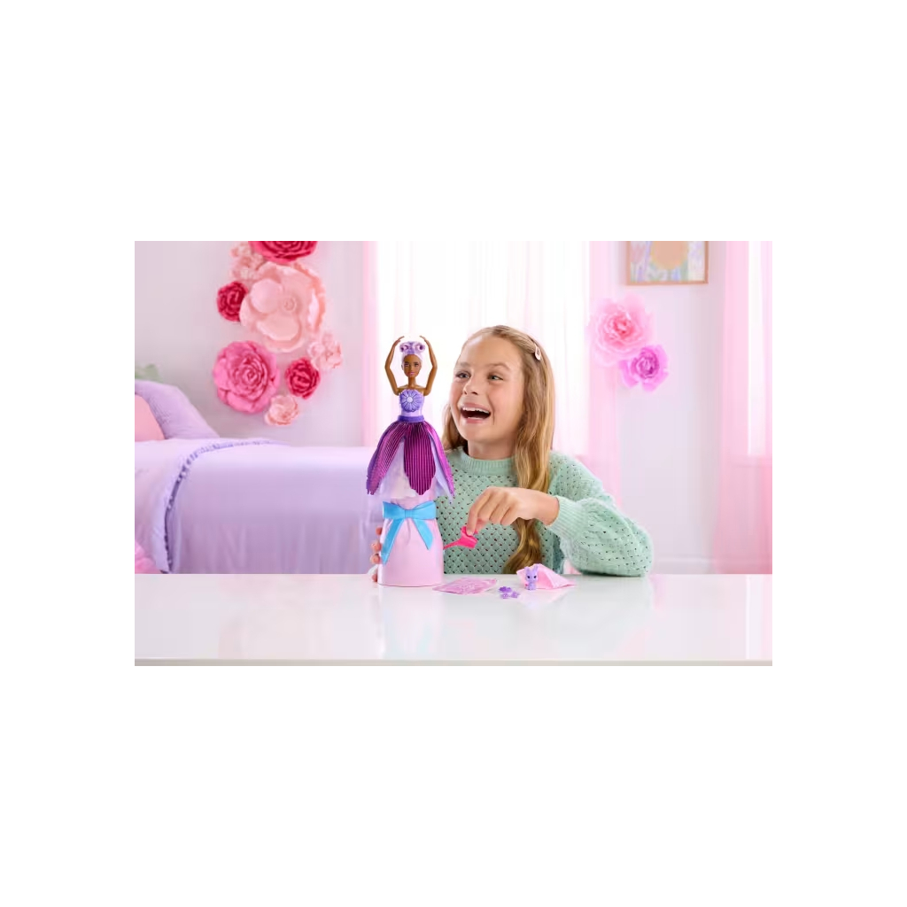 Лялька Barbie Набір-сюрприз з лялькою Barbie Petal Pop Фіолетова маргаритка (JMF58) - зображення 7