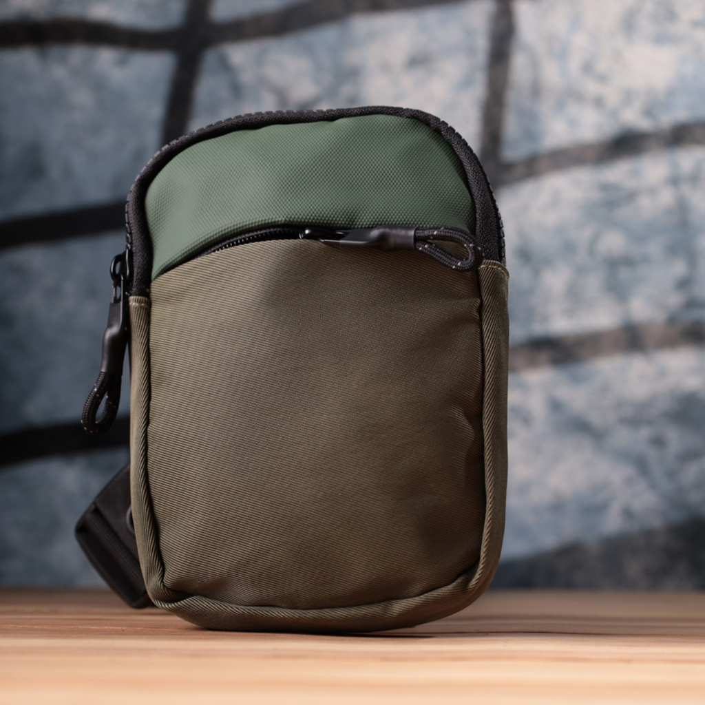 Сумка Vintage Слінг для подорожей з текстилю Зелена (22871) - зображення 8