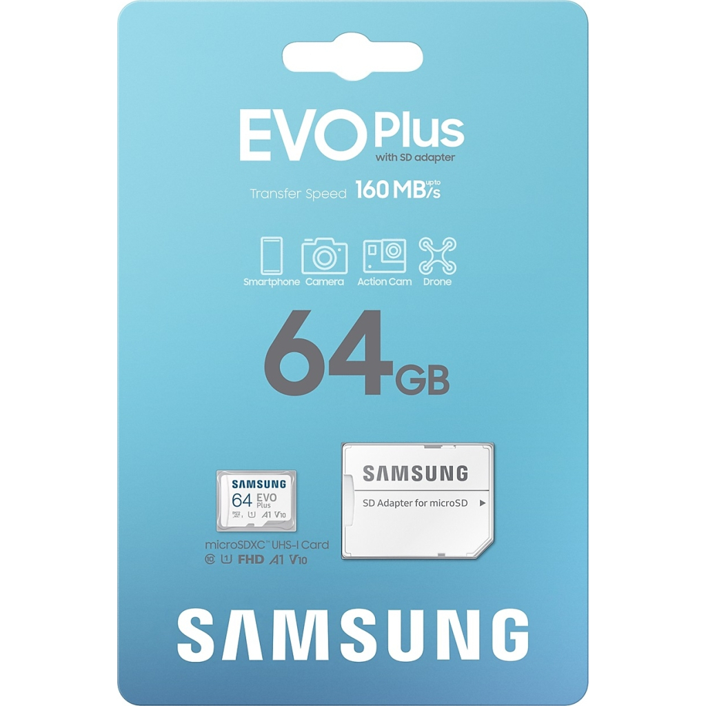 Карта пам'яті Samsung 64GB microSD class 10 UHS-I U3 V30 A2 EVO Plus (MB-MC64SA/EU) - зображення 8