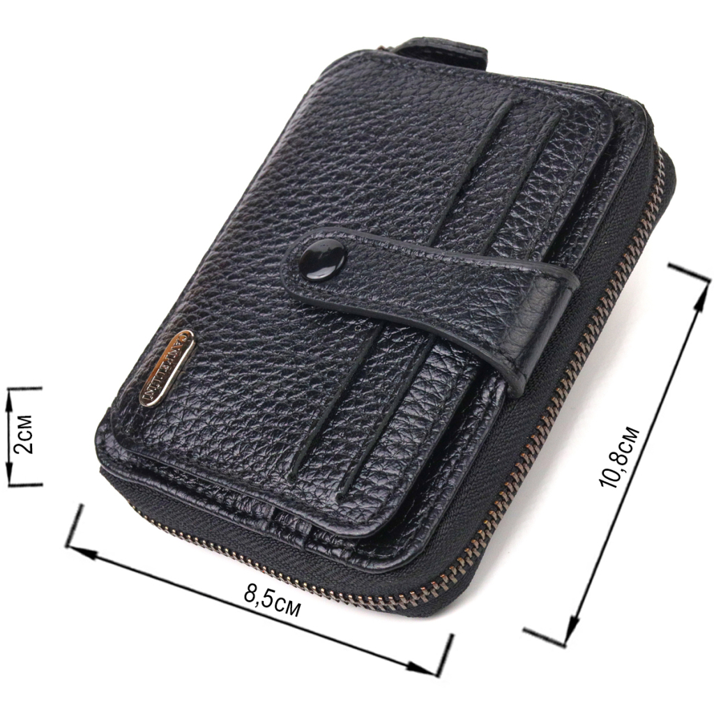 Портмоне Canpellini З натуральної шкіри Чорне (21490) - зображення 3