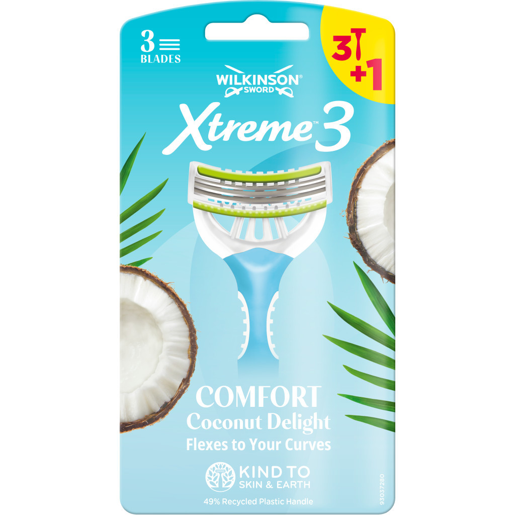 Бритва Wilkinson Sword Xtreme3 Comfort Coconut Delight 4 шт. (4027800152506) - зображення 1
