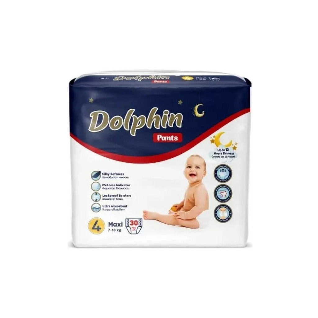 Підгузки Dolphin Dolphin 4 maxi 7-18 кг 30 шт (8680131207237) - зображення 1