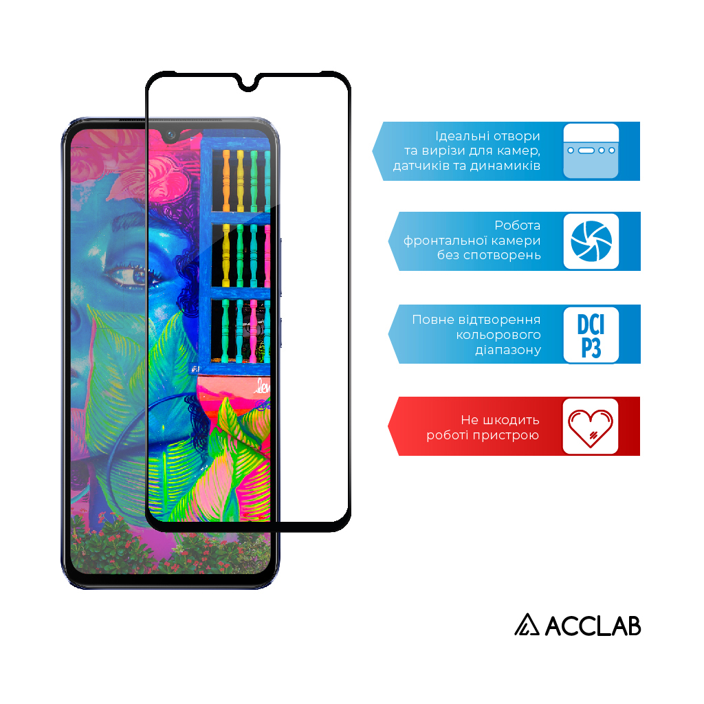 Скло захисне ACCLAB Full Glue VIVO V21 (1283126528422) - зображення 5