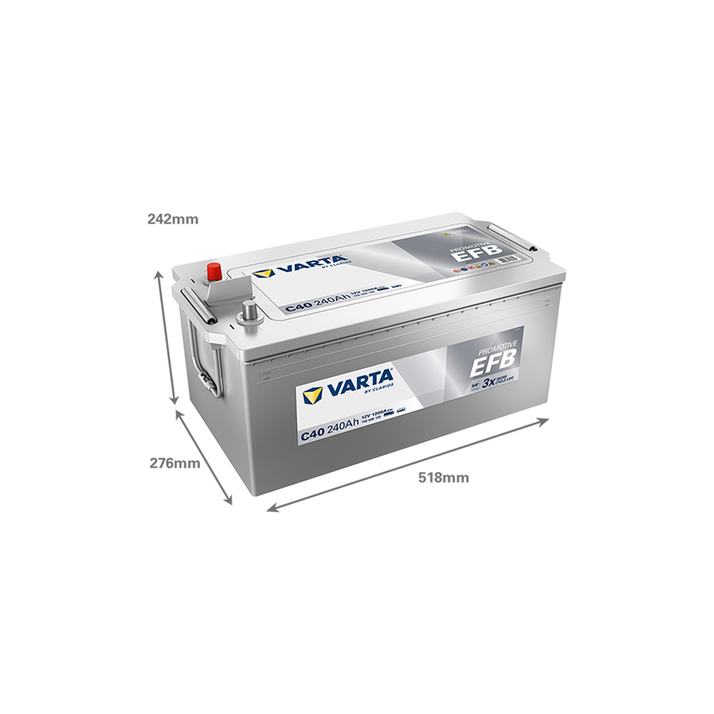 Акумулятор автомобільний Varta ProMotive EFB 240Ah бокова(+/-) (1200EN) C40 (740500120) - изображение 4