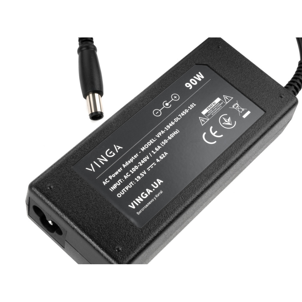 Блок живлення до ноутбуку Vinga DELL 90W 19.5V 4.62A 7.4*5.0 (VPA-1946-DL7450-101) - зображення 3