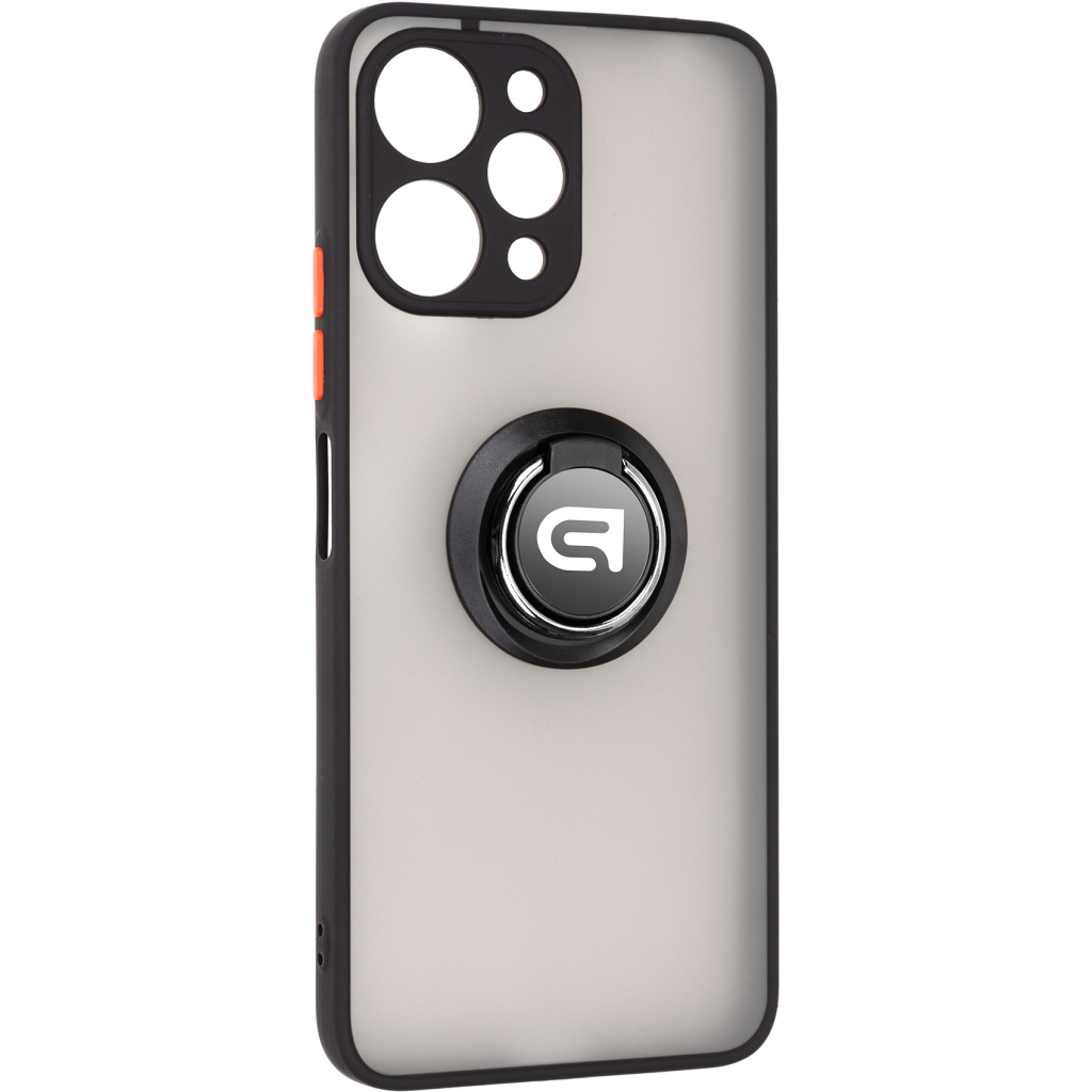 Чохол до мобільного телефона Armorstandart Frosted Matte Ring Xiaomi Redmi 12 4G Black (ARM68902) - зображення 1