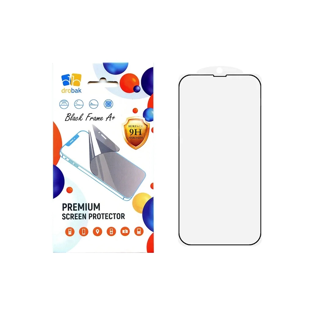 Скло захисне Drobak Apple iPhone 16e Black Frame A+ (383876) - зображення 1