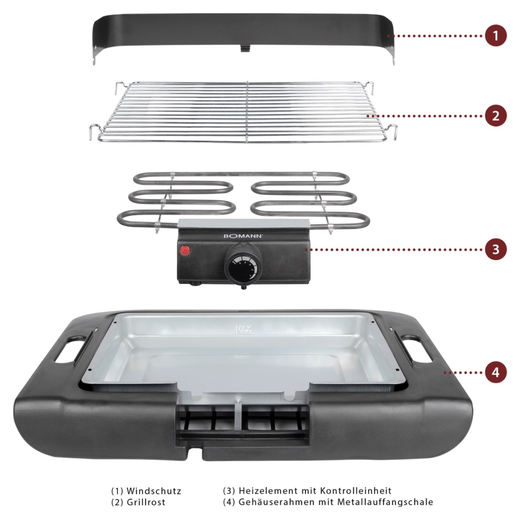 Електрогриль Bomann BQ 2243 СВ (BQ2243СВ) - зображення 2