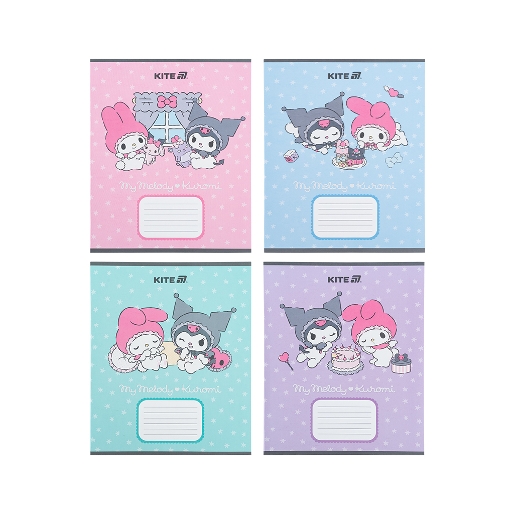 Зошит Kite Kuromi, 12 аркушів, коса лінія (HK25-235-2) - изображение 1