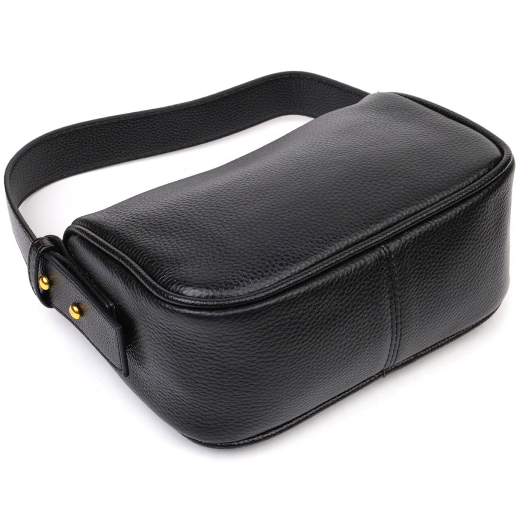 Сумка Vintage На плече крос-боді з натуральної шкіри Чорна (22127) - зображення 5