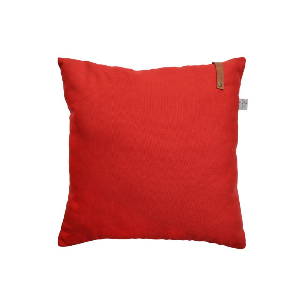 Подушка Прованс декоративна Scarlet з шкiряним декором 45х45 (4823093421394) - зображення 1