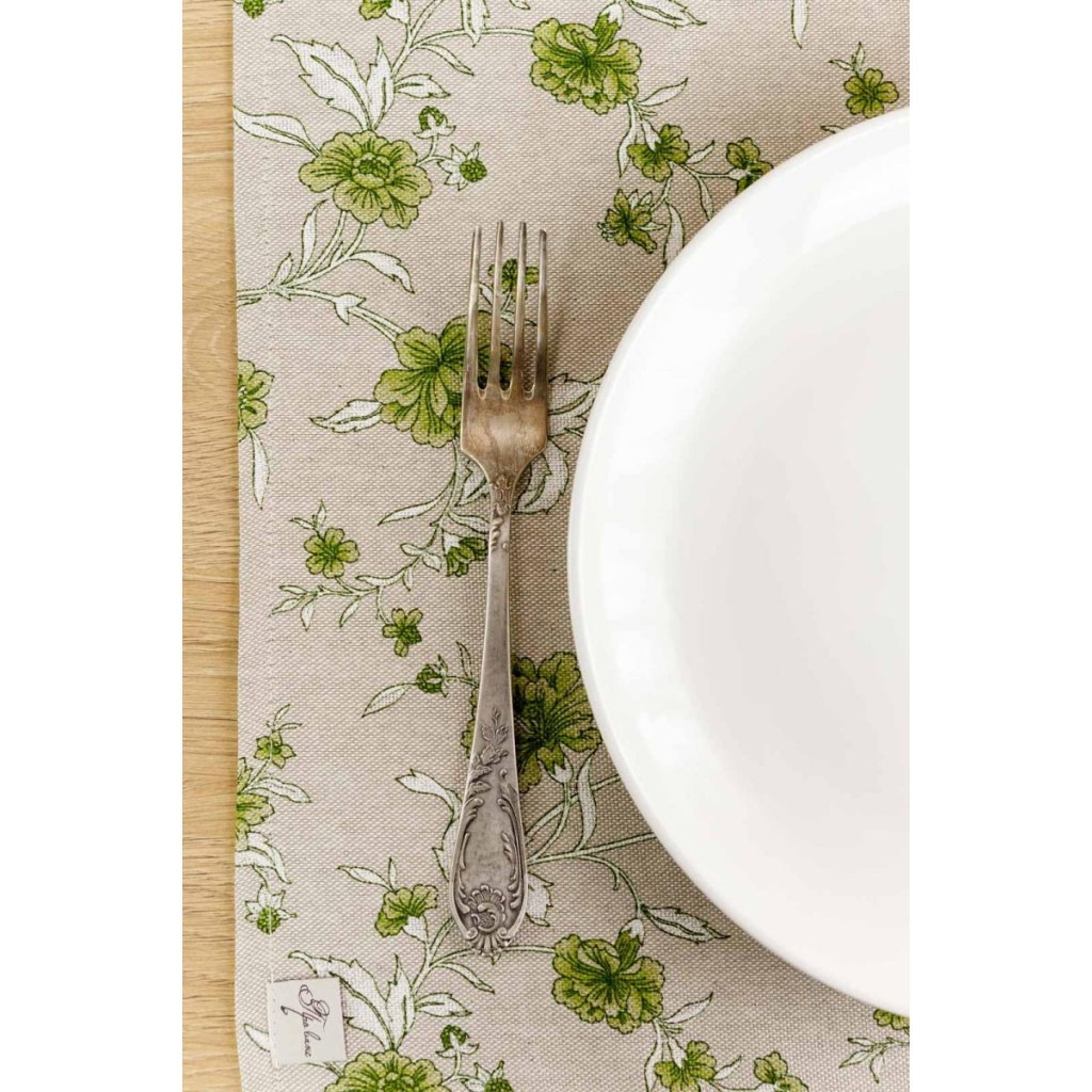 Серветка на стіл Прованс Квіти зелений Господиня 35х45 см (4823093451858) - зображення 4